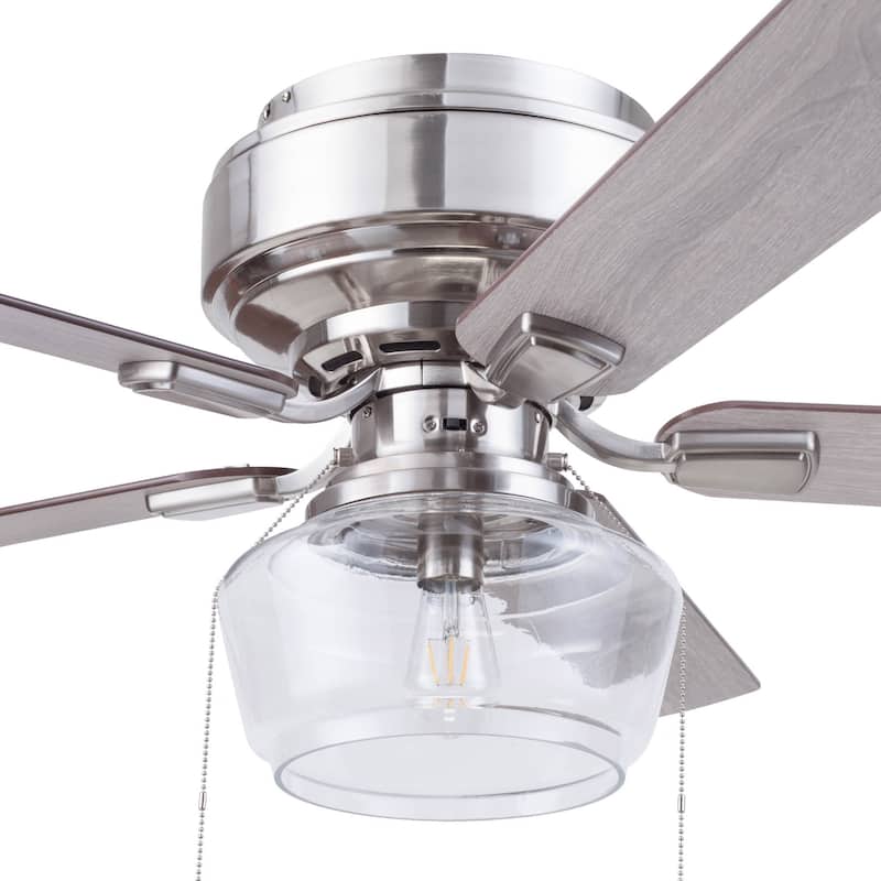 52" MaCenna Indoor Traditional Farmhouse Ceiling Fan with Pull Chains, Dry-Rated