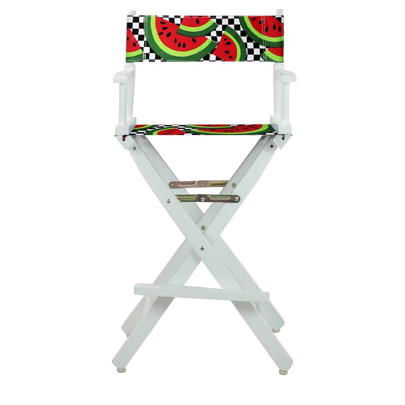 30" Director's Chair White Frame-Watermelon Slices - 23"W x 19"D x 45.5"H