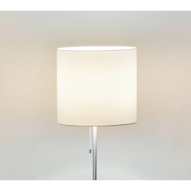 Eglo Sendo 1-light Aluminum Floor Lamp with Cream Fabric