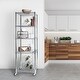preview thumbnail 14 of 17, Seville Classics UltraDurable Commercial-Grade 5-Tier NSF-Certified Steel Wire Shelving with Wheels, 24" W x 18" D x 72" H