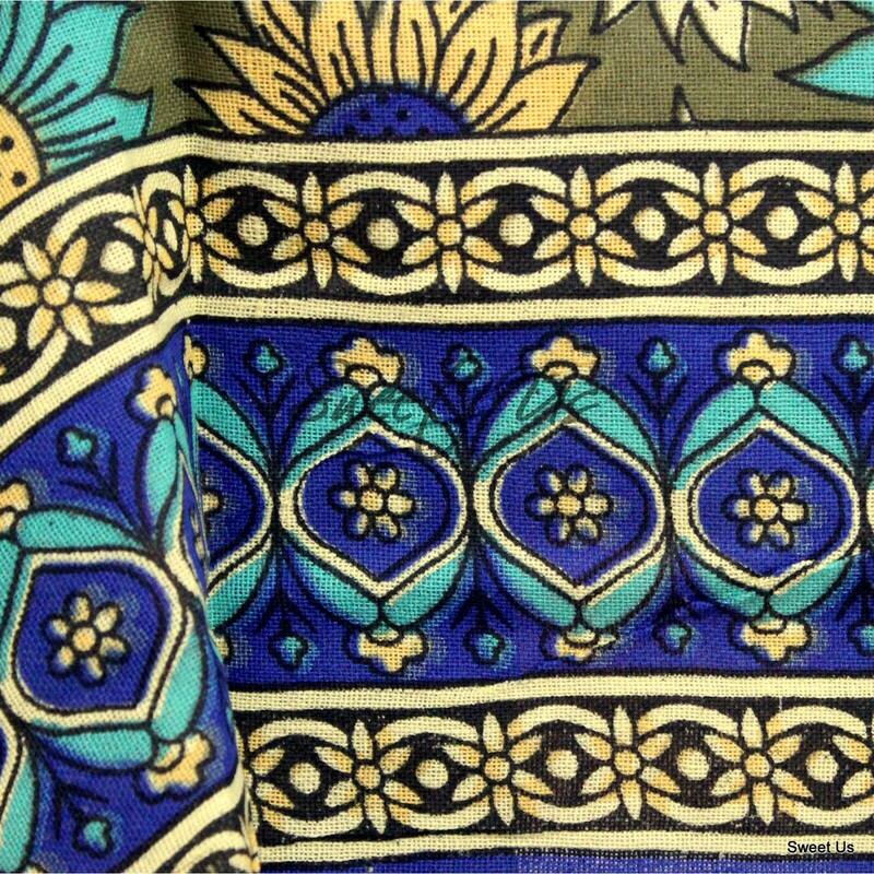 Cotton Sunflower Multi Floral Tablecloth Rectangle