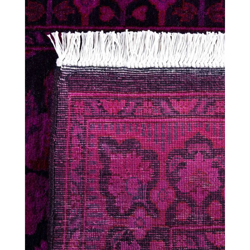 Fine Vibrance One-of-a-Kind Hand-Knotted Runner Rug - Pink, 2' 8" x 12' 8" - 2' 8" x 12' 8"