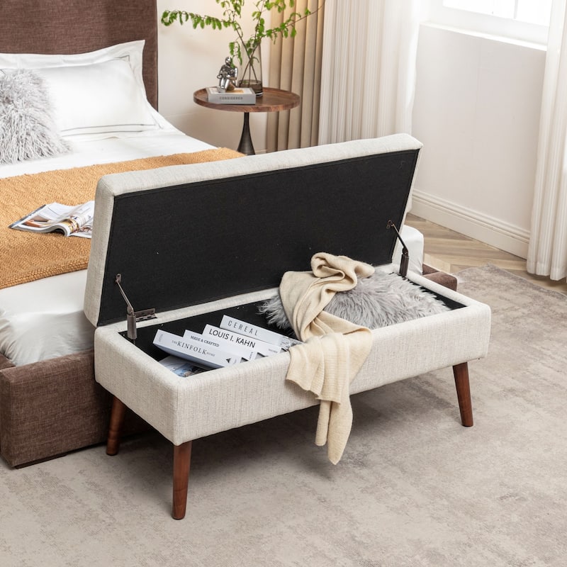 Oaks Aura Storage Bench for Bedroom, End of Bed Bench, Foot of Bed Bench, Entryway Bench Storage Ottoman Bench