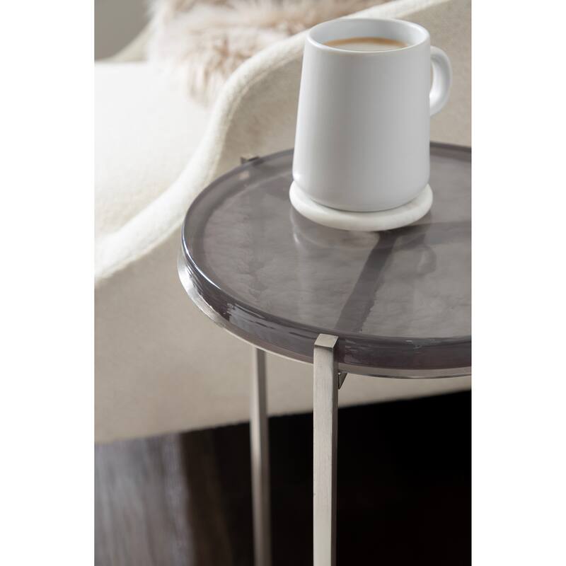 Kate and Laurel Aguilar Glass and Metal Side Table
