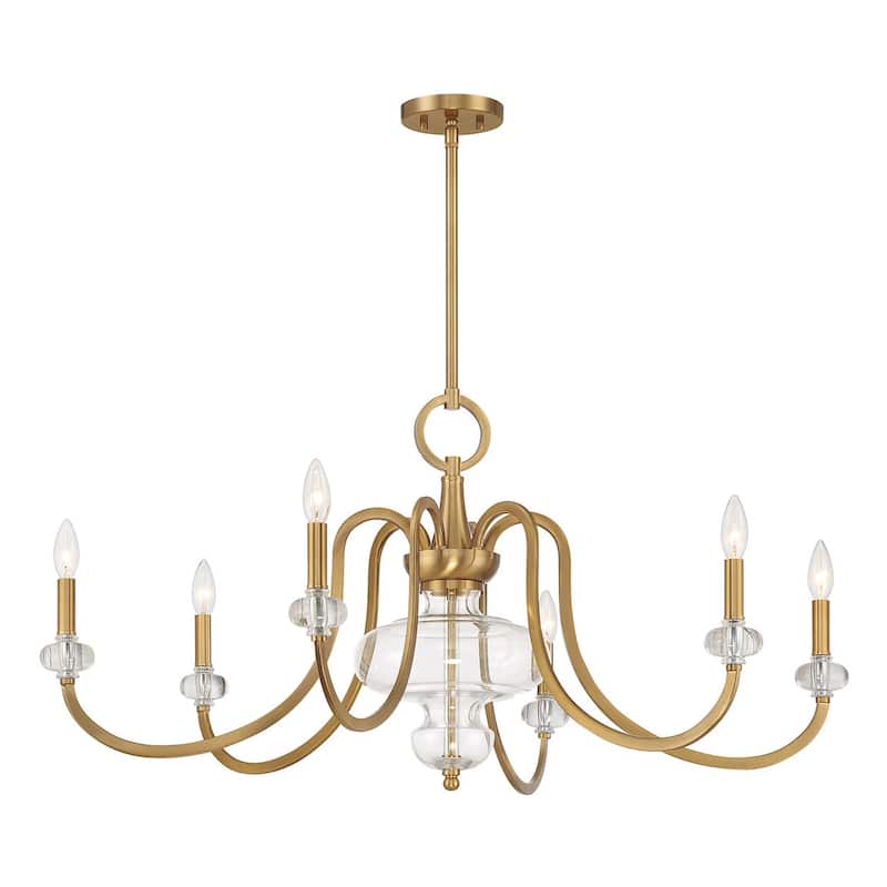 Savoy House 1-5802-6 Bergdorf 6 Light 39" Wide Taper Candle Style