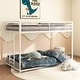 preview thumbnail 12 of 11, Adam Sturdy Twin over Twin Metal Bunk White for Kids and Adult, Low Profile and Easy Climbing with Stable Ladder
