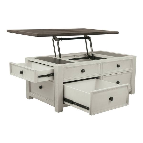 Shop Ashley Furniture T637 20 Lift Top Two Tone Antiqued Finish