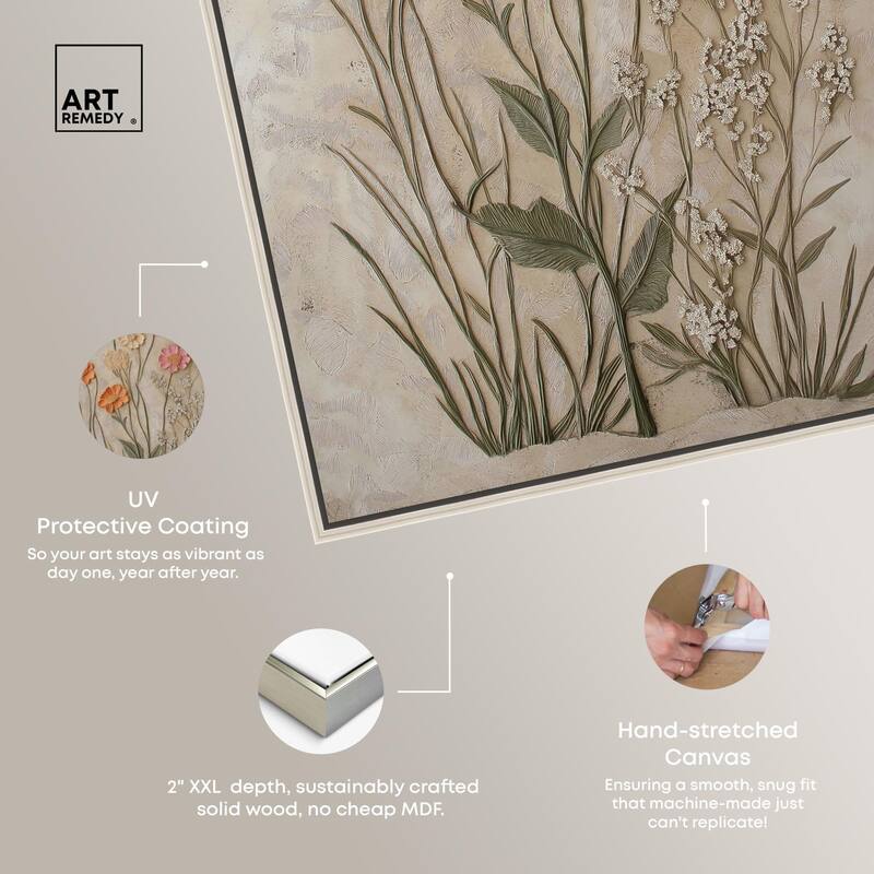 Sculpted Flora Frieze IV Canvas by Art Remedy