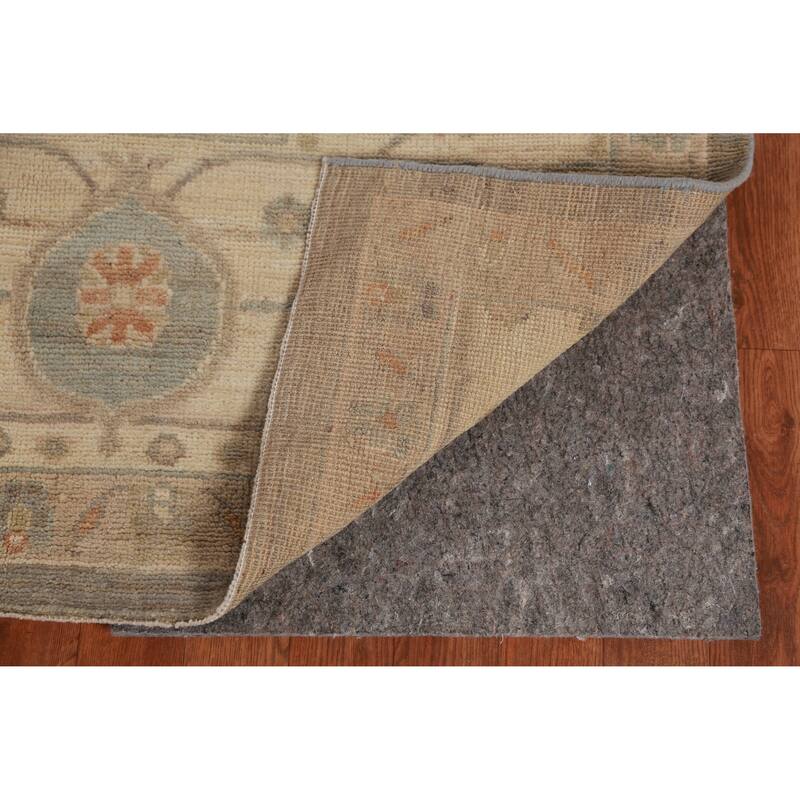 Hand Knotted Oriental 100% Wool Carpet Transitional All-Over Greys & Charcoal Oushak Area Rug - 11' 11'' X 9' 0''