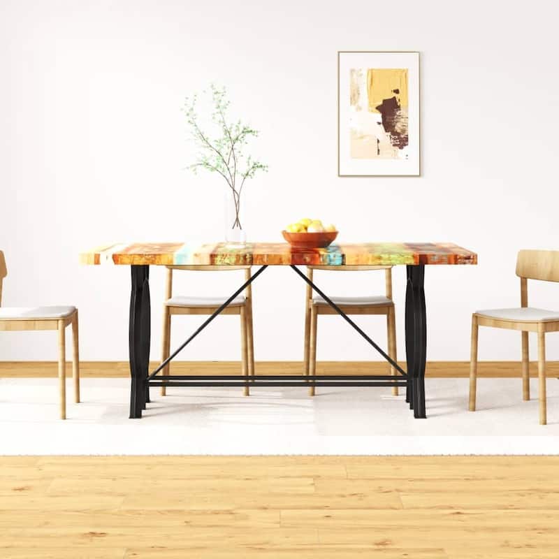 vidaXL Dining Table Kitchen Table Home Dining Room Table Solid Reclaimed Wood - Solid Reclaimed Wood 70.9" x 35.4" x 30.3"