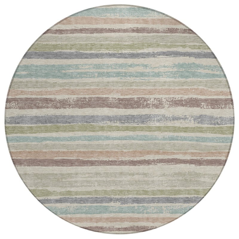 Machine Washable Indoor/ Outdoor Chantille Stripe Rug