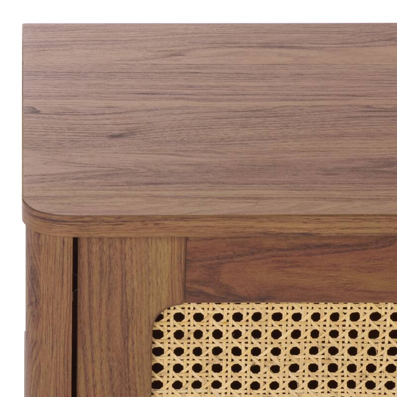 SAFAVIEH Home Ders 2-Shelf 2-Door Sideboard/TV Stand - 55"W x 16"D x 18"H