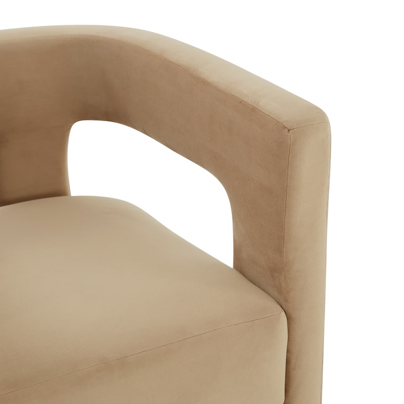 SAFAVIEH Couture Deandre Cut Out Accent Chair (Fully Assembled) - 24.8 IN W x 20.8 IN D x 26.8 IN H