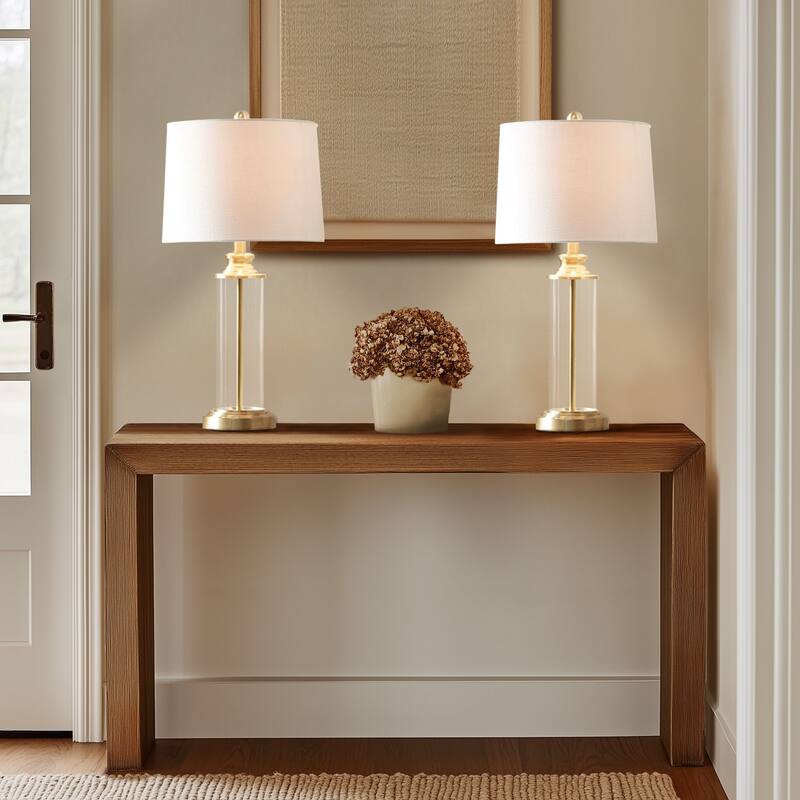 510 Design Clarity Glass Cylinder Table Lamp Set of 2
