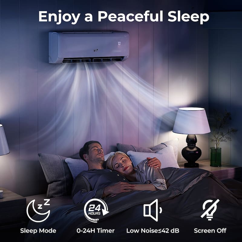 Costway 9100BTU Wifi Enabled Mini Split AC 20.5 SEER2115V Inverter Air