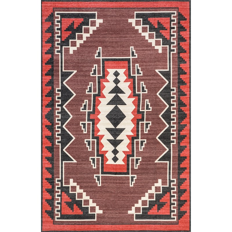 Nuloom Adrena SpinClean Bold Boho Machine Washable Area Rug