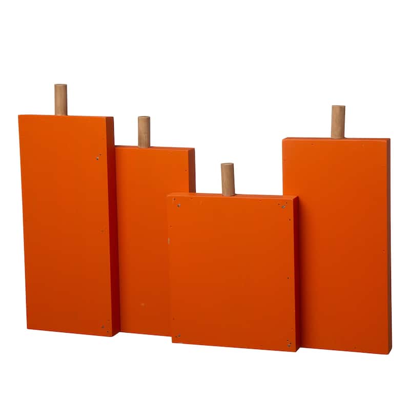 Glitzhome Halloween Wooden Boo Front Door Standing Decor
