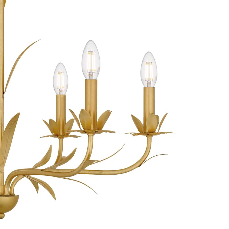 Maria 6-Light Gold Leaf Chandelier