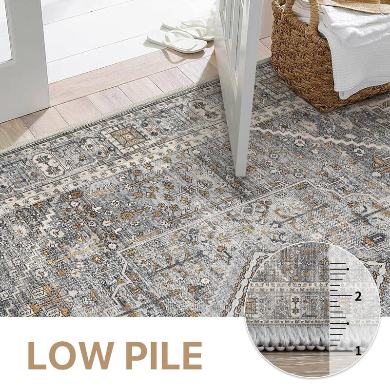 Mcow Low Pile Machine Washable Non-Slip Area Rug - 8'X10'
