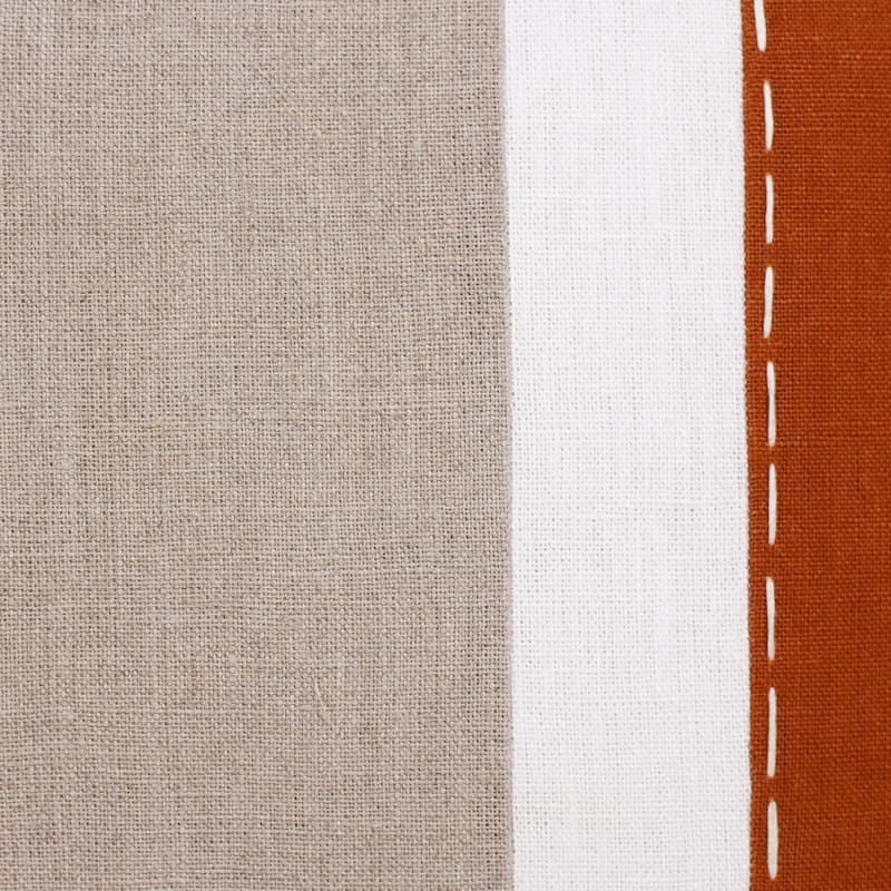 Sevita Hand-Woven Striped Linen Throw Pillow, 20" x 20"