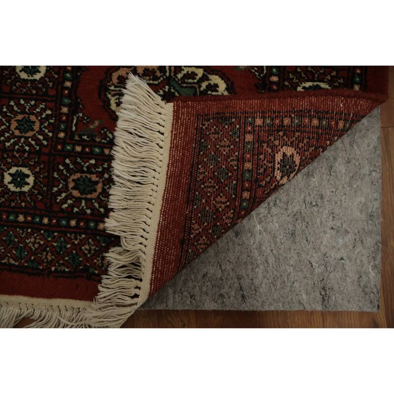 Hand Knotted Oriental 100% Wool Carpet Traditional Geometric Red Balouch Area Rug - 2' 10'' X 1' 11''