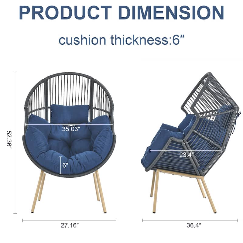 Pocassy Outdoor Egg Chair Garden Funiture