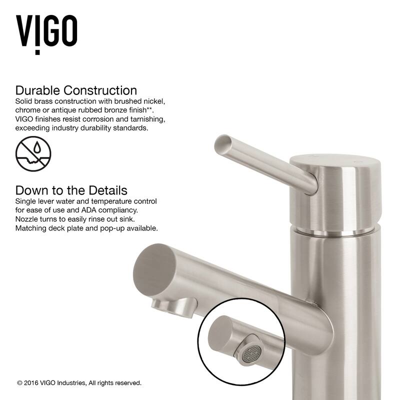 VIGO Noma Single Hole Bathroom Faucet