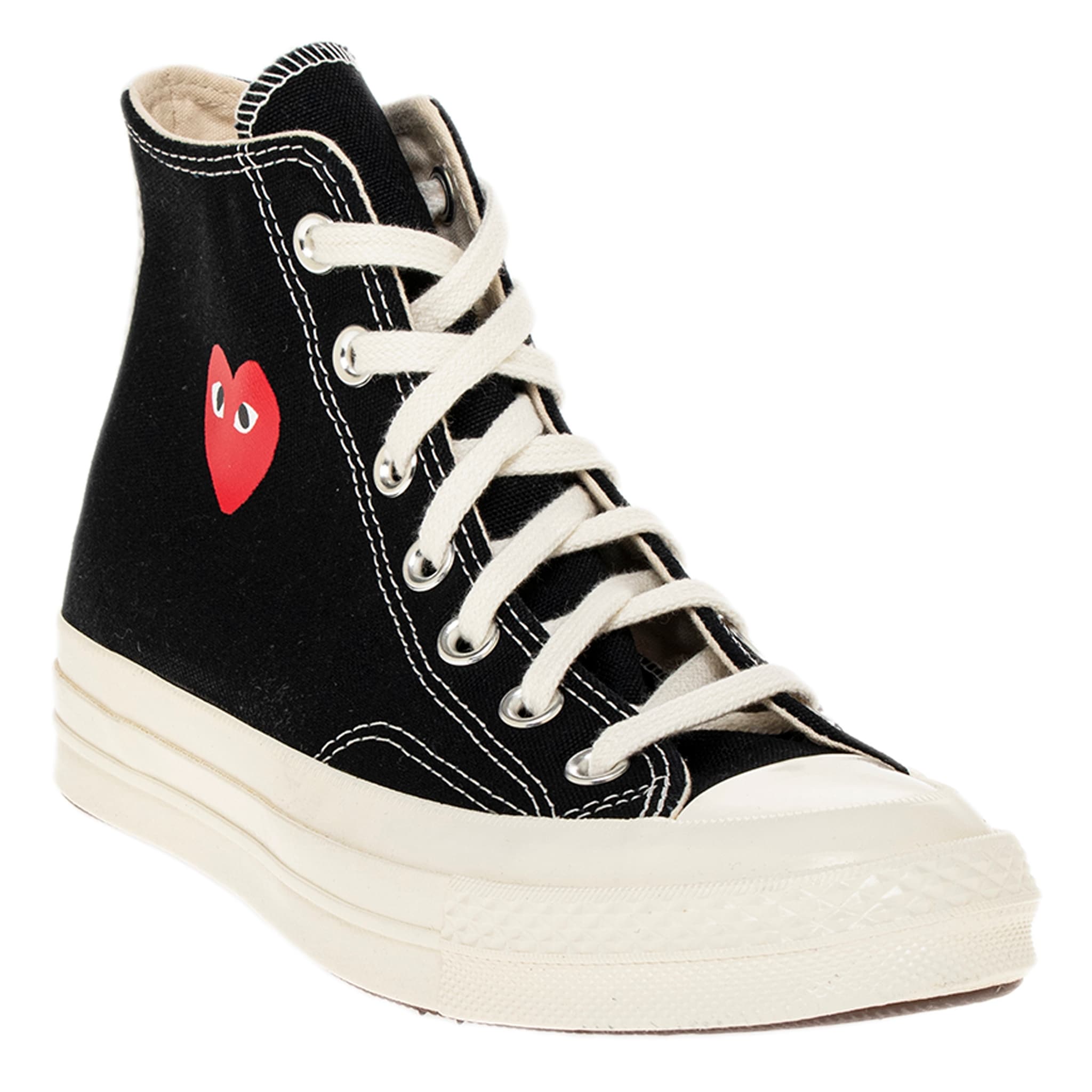 Converse X Comme Des Garcon PLAY Chuck 70 High Top Sneakers.