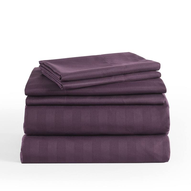 3/4 Pcs Luxury Stripe Bed Sheets Set