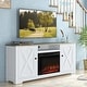 preview thumbnail 2 of 10, 70" Farmhouse TV Stand with Fireplace, Fits up to 75" TV - 70"W x 30"H x 14.5"D