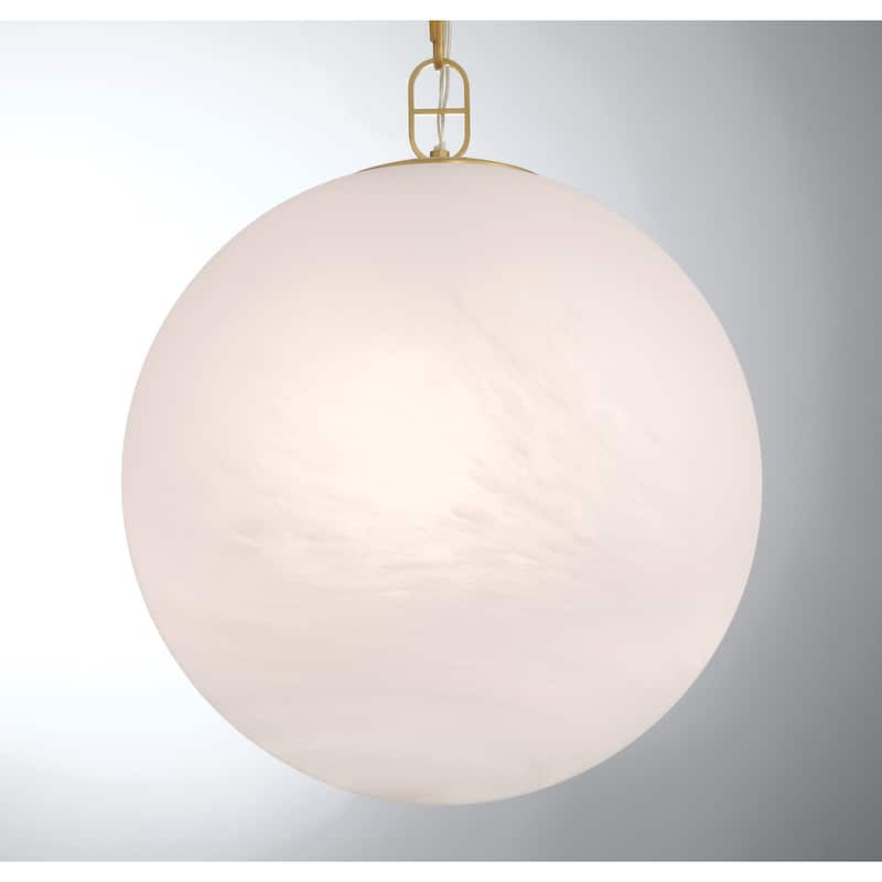 Minka Lavery 5213 Marbelle 16" Wide Pendant with Etched Alabaster