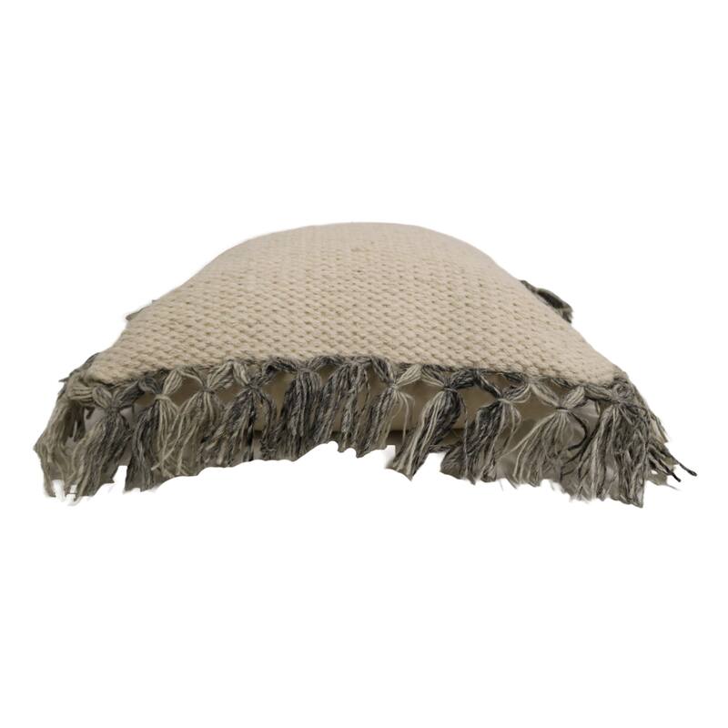Home&Manor Royan Wool & Cotton Designer Throw Pillow