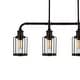 preview thumbnail 10 of 13, Arlo 34" 4-Light Farmhouse Industrial Iron/Glass Linear LED Pendant, Oil Rubbed Bronze/Clear by JONATHAN Y