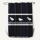 preview thumbnail 1 of 13, 71 x 74-inch Birdwalk Animal Print Shower Curtain Navy