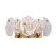preview thumbnail 7 of 25, Artcraft Lily - Bathroom Vanity - Brushed Brass Finish - Wispy White Murano Style Glass Shade