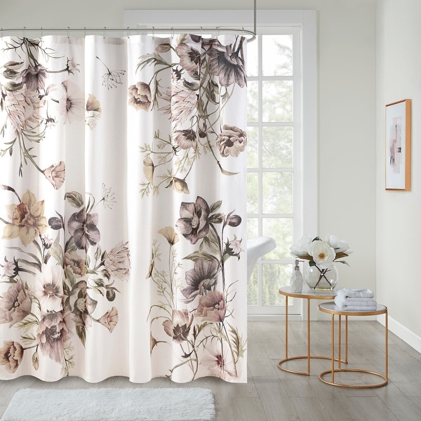 Madison Park Gisele Printed Cotton Shower Curtain On Sale Bed