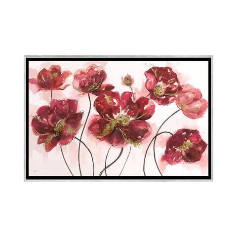 iCanvas "Whispering Poppies" by Nan Framed