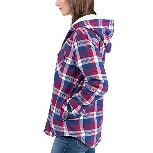 Shop Boston Traders Women Plush Sherpa Lined Hooded Cotton Flannel