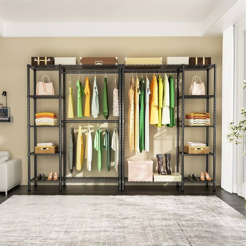 5 Tiers Heavy Duty Clothes Storage Organizer - 14.5"D x 44.8"W x 79.3"H