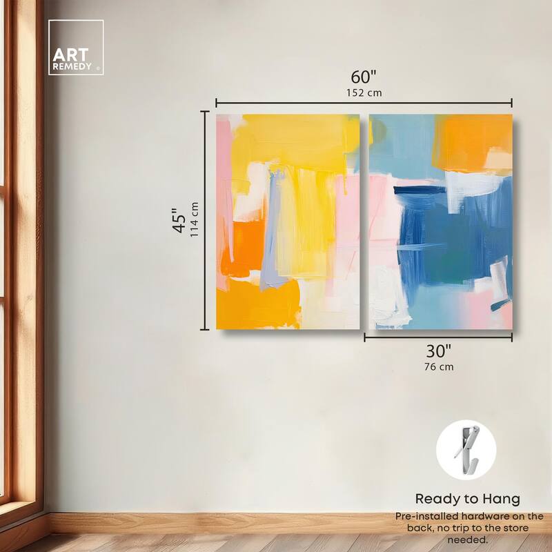 Skyward Radiance I Canvas Set of 2 by Art Remedy, Gallery Wrapped