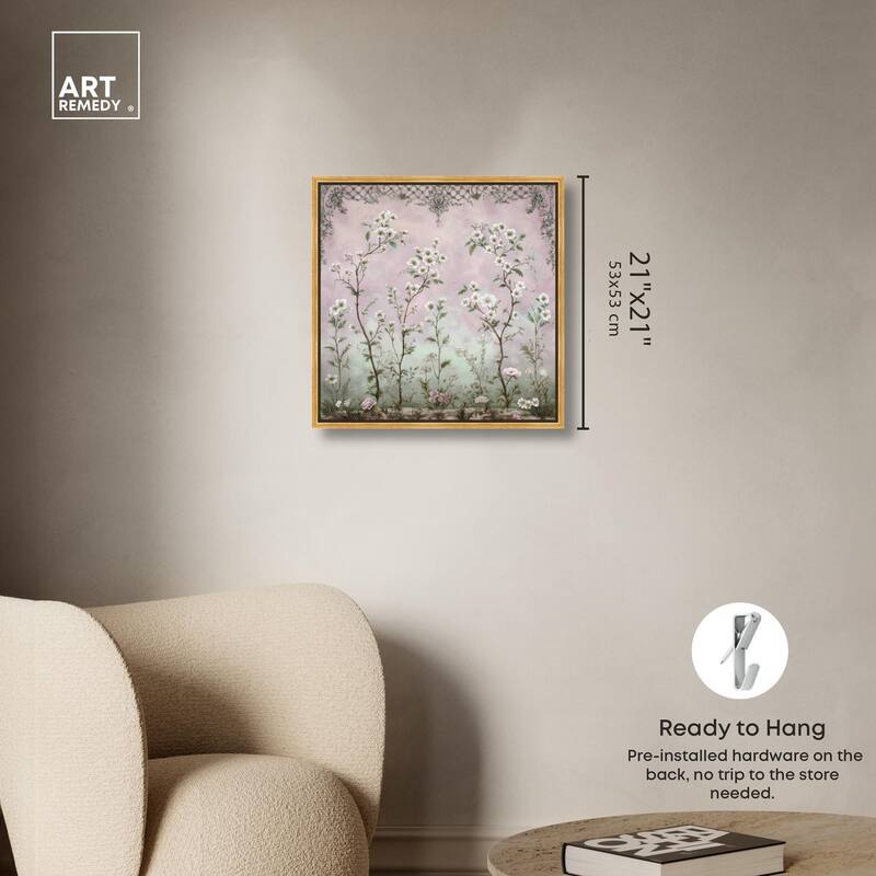 Floral Frieze in Fade Canvas by Art Remedy