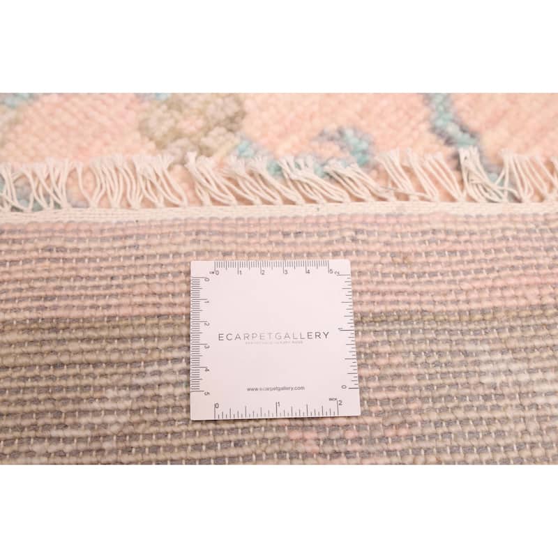 ECARPETGALLERY Hand-knotted Modern Oushak Pink Wool Rug - 9'2 x 11'11