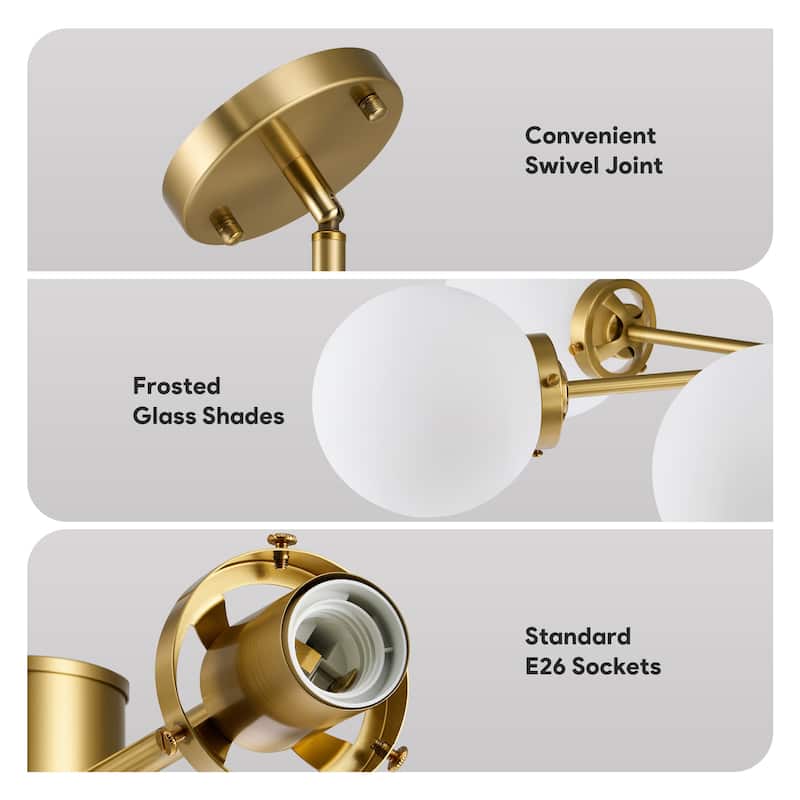 CO-Z Modern Linear Sputnik Pendant Chandelier (6/8/12 - Light)