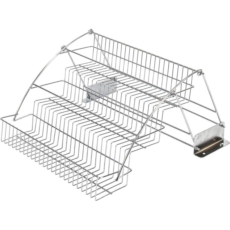Hardware Resources 14 Inch 3-Tier Pull Down Spice Rack - Polished Chrome