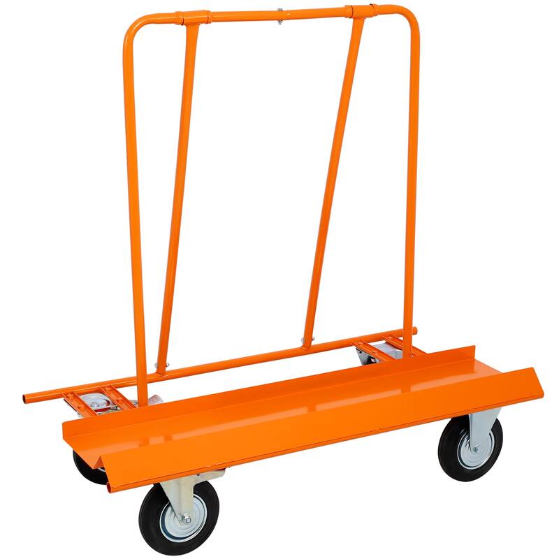 Drywall Sheet Cart & Panel Dolly 1800lbs Capacity, Panel Service Cart - 47.2"L x 23.3"W x 47.2"H - Orange