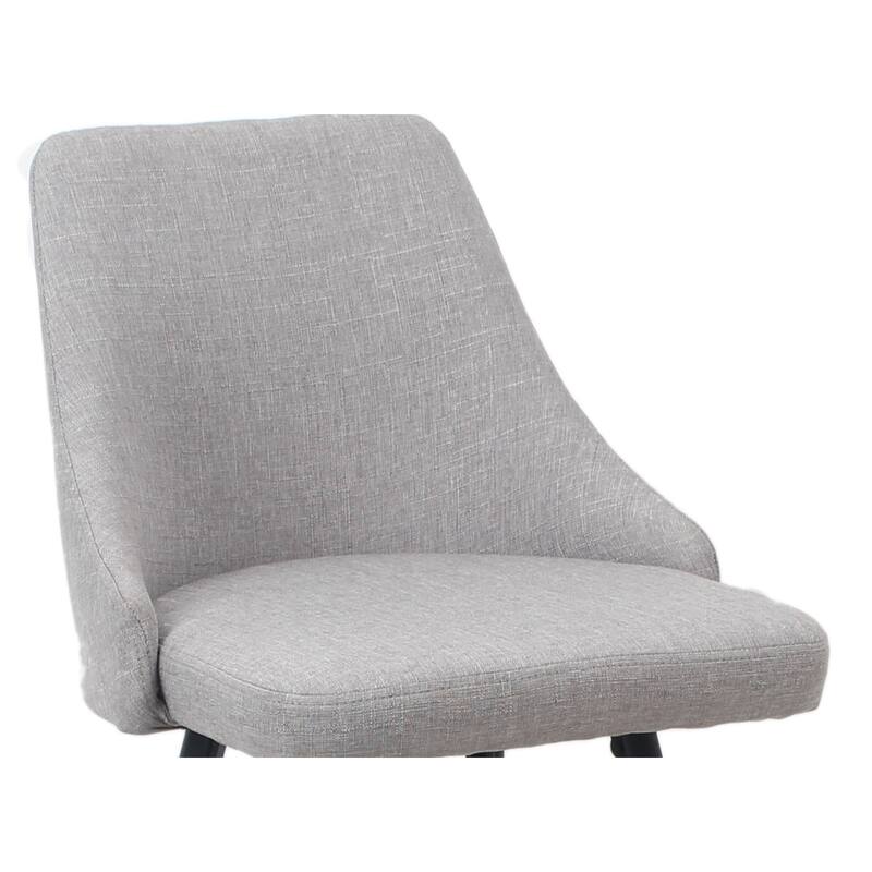 Sanas Grey Upholstered Full Back Dining Bar Chairs (Set of 2)