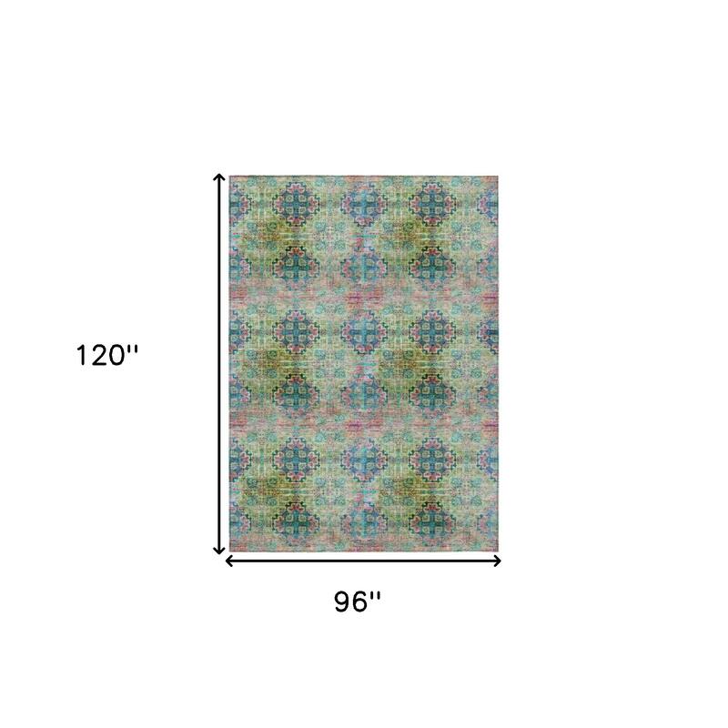 Alnalu Botanic Elegance Weather Resistant Versatile Elegance Runner Outdoor Rug