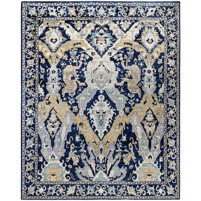 Serapi One-of-a-Kind Hand-Knotted Area Rug - Blue - 8' 0" x 9' 9"