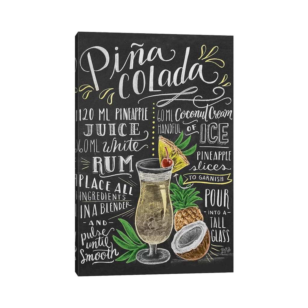 iCanvas "Pina Colada Recipe" by Lily & Val Canvas Print