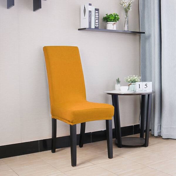 Dining Chair Cover Stretch Bar Slipcover Chair Seat Protectors Yellow Overstock 30404406